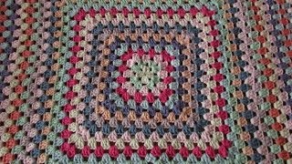 VERY EASY crochet granny square blanket  never ending crochet granny square baby blanket [upl. by Submuloc]