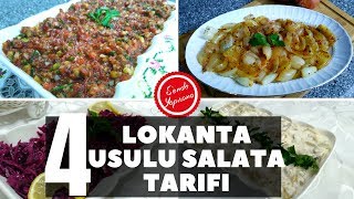 Lokanta Usulu 4 Farklı Salata Meze Tarifleri Çeşitleri [upl. by Layton621]