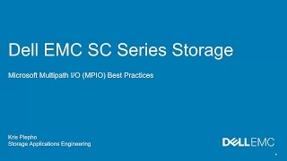 Dell EMC SC Series Storage Microsoft Multipath IO MPIO Best Practices [upl. by Sualkin]