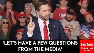 FULL EVENT JD Vance Takes Questions From Reporters Speaks To Supporters At Wisconsin Rally [upl. by Maze]