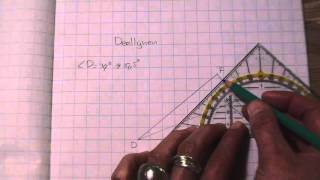 Wiskunde deellijnen in een driehoek tekenen [upl. by Svensen124]