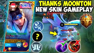 THANK YOU MOONTON NEW SKIN YI SUN SHIN REVIEW TOP GLOBAL GAMEPLAY SKIN BARU EMBLEM BUILD YSS [upl. by Robers]