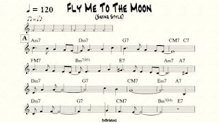 Fly Me To The Moon  Backing Track Swing Style BPM 120 [upl. by Balmuth758]