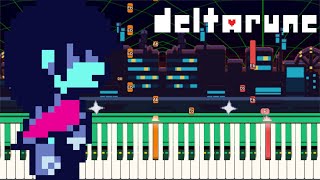 A CYBERS WORLD  Deltarune Chapter 2  Piano Tutorial Synthesia [upl. by Mandel]