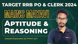 Mains Mayavi  Target RRB PO and Clerk 2024  Aptitude and Reasoning  Prithivi Raj V [upl. by Scrivenor177]