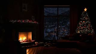 Winter Wonderland Cottage  Crackling Fireplace amp Snowstorm Sounds for Peaceful Rest [upl. by Atnauqahs]