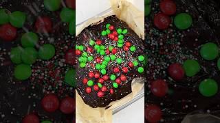 Christmas Brownies ☃️ christmas brownies holiday baking satisfying asmr viralvideos shorts [upl. by Ennayar415]