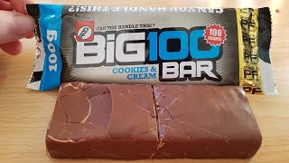 PF Big100 Cookies amp Cream Protein Bar [upl. by Epuladaug431]