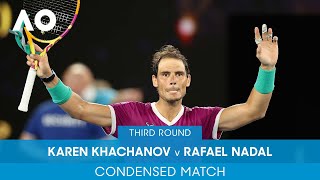 Karen Khachanov v Rafael Nadal Condensed Match 3R  Australian Open 2022 [upl. by Bunce]