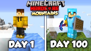 I Survived 100 Days Straight On A Mountain In Hardcore Minecraft THE MOVIE [upl. by Zaremski969]