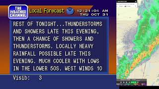 Enhanced Risk and Severe Storms Tulsa Oklahoma  Emulated WeatherSTAR 4000 [upl. by Zulema876]