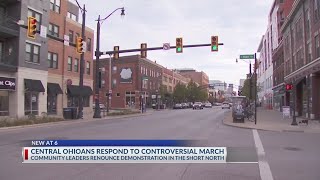 Community reacts to controversial march in Columbus Short North [upl. by Asiilanna]