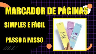 Como fazer marcador de páginas  marcador de páginas plastificado [upl. by Anialram]