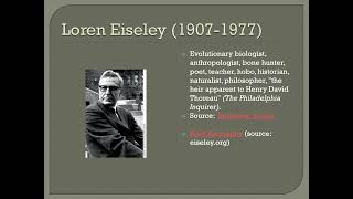 Loren Eiseley Introduction Ppt [upl. by Ennovoj]