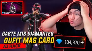 USE MIS 99900 DIAMANTES PARA COMPRAR EL TRAJE MAS CARO EN LA HISTORIA de FREE FIRE MAX [upl. by Loralyn]