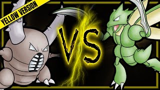 Pinsir vs Scyther  Pokemon Yellow [upl. by Nedi603]