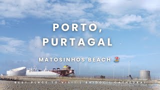 Atlantic Ocean  MATOSINHOS beach in Porto Purtugal 🇵🇹  Titanic [upl. by Auqinet514]