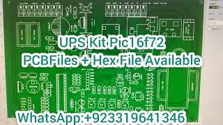 UPS Kit PIC16F72 simple PCB files  Hex File Available [upl. by Cave]