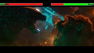 Godzilla vs Kong Hong Kong Fight with healthbars [upl. by Roxanne]