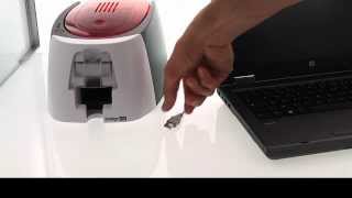 Evolis Badgy 200 ID Card Printer Quick Start Guide [upl. by Odraboel484]