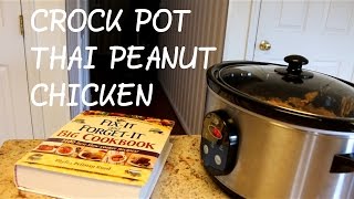 Simple slow cooker recipe  Thai Peanut Chicken [upl. by Baler584]