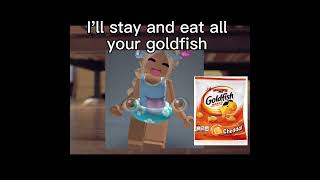 I’m well provided on goldfish  roblox funny shorts [upl. by Morvin]