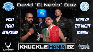 David Diaz gives us an Emotional KnuckleMania 4 Post Fight Interview “I fight demons all the time” [upl. by Chaudoin]