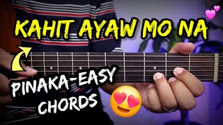 Kahit Ayaw Mo Na  This Band EASY CHORDS😍  Guitar Tutorial [upl. by Hosfmann188]