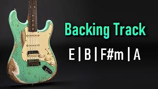 Rock Pop BACKING TRACK E Major  E B Fm A  80 BPM  Guitar Backing Track [upl. by Theona]