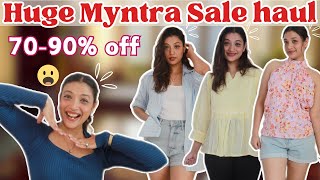 HUGE Myntra SALE Haul Upto 7090 Off  Trendy Myntra Sale Haul [upl. by Dadinirt]