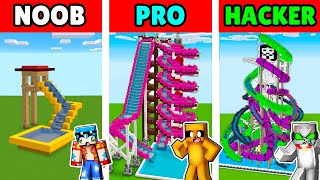 MINECRAFT PARQUE ACUATICO NOOB VS PRO VS HACKER 💦😂 ACENIX vs MIKECRACK vs TIMBAVK [upl. by Anawqahs]