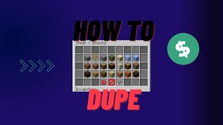 How to DUPE in nearly ANY Minecraft server Check Description [upl. by Atiuqer]