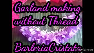 Garland making without Thread by Barleria Cristata [upl. by Nafets52]