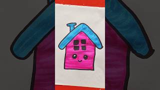 How to Draw Beautiful Home 🏡 Coloring and Painting for Kids home shorts [upl. by Alis707]