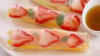 Summer Fruit Spring Rolls  Gemmas Bigger Bolder Baking [upl. by Gilliam]