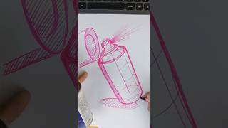 Sketching a spray paint can today  drawing industrialdesign drawing [upl. by Alithia]