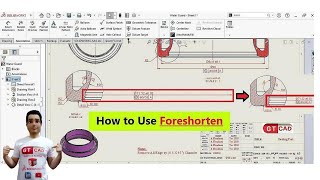 👍Best Tip💯 How to Use Foreshorten Dimension in SolidWorks foreshortensolidwoks drawing gtcaad [upl. by Don]