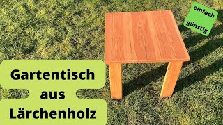 Gartentisch selber bauen Holz Anleitung [upl. by Assirral]