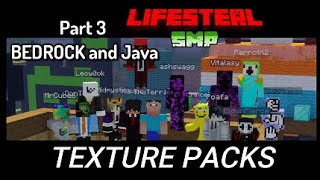 Lifesteal SMP Members Texture Packs Vitalasy Woogiee DonTurnt Pangi Java and Bedrock Part 3 [upl. by Ettellocin583]