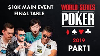 WSOP 19  Main Event  Final Table Part 1 [upl. by Jameson728]