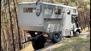 ZETROS Exmo Truck gesamter Stresstest auf Versuchsgelände Horstwalde EWR Grand Tour Kabine [upl. by Nnylhtak]