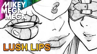 How To Draw LIPS FOR MANGA amp ANIME [upl. by Ahsiakal]