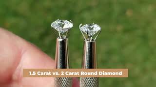 1 5 Carat vs 2 Carat Diamond Rings  Which Size Should I Choose [upl. by Zinah]