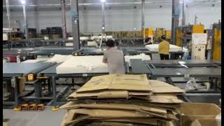 Auto mattress glue roll coating laminating production line [upl. by Bencion]