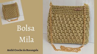 Tutorial Bolsa de Crochê MILA com Fio Náutico  Linda e fácil  Para iniciantes [upl. by Akeimahs]