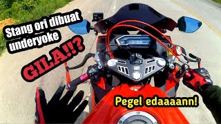 Review Stang Ori CBR150R dibuat UNDERYOKE Gila  stang underyoke CBR150Facelift [upl. by Clarey]