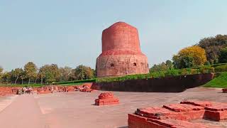 Dhamekh Stupa Ashoka Pillar Dharmarajika Stupa sarnath Varanasi Uttar Pradesh [upl. by Odnumde]