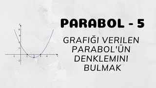 Parabol  5 Grafiği Verilen Parabolün Denklemini Bulmak [upl. by Anyd]