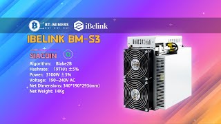 iBeLink BMS3 19Ths 3100W Siacoin Miner Setup [upl. by Assirrec]