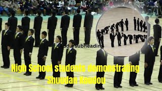 Japanese High School students demonstrating Shuudan Koudou the art of synchronized precision walk [upl. by Nahsrad327]